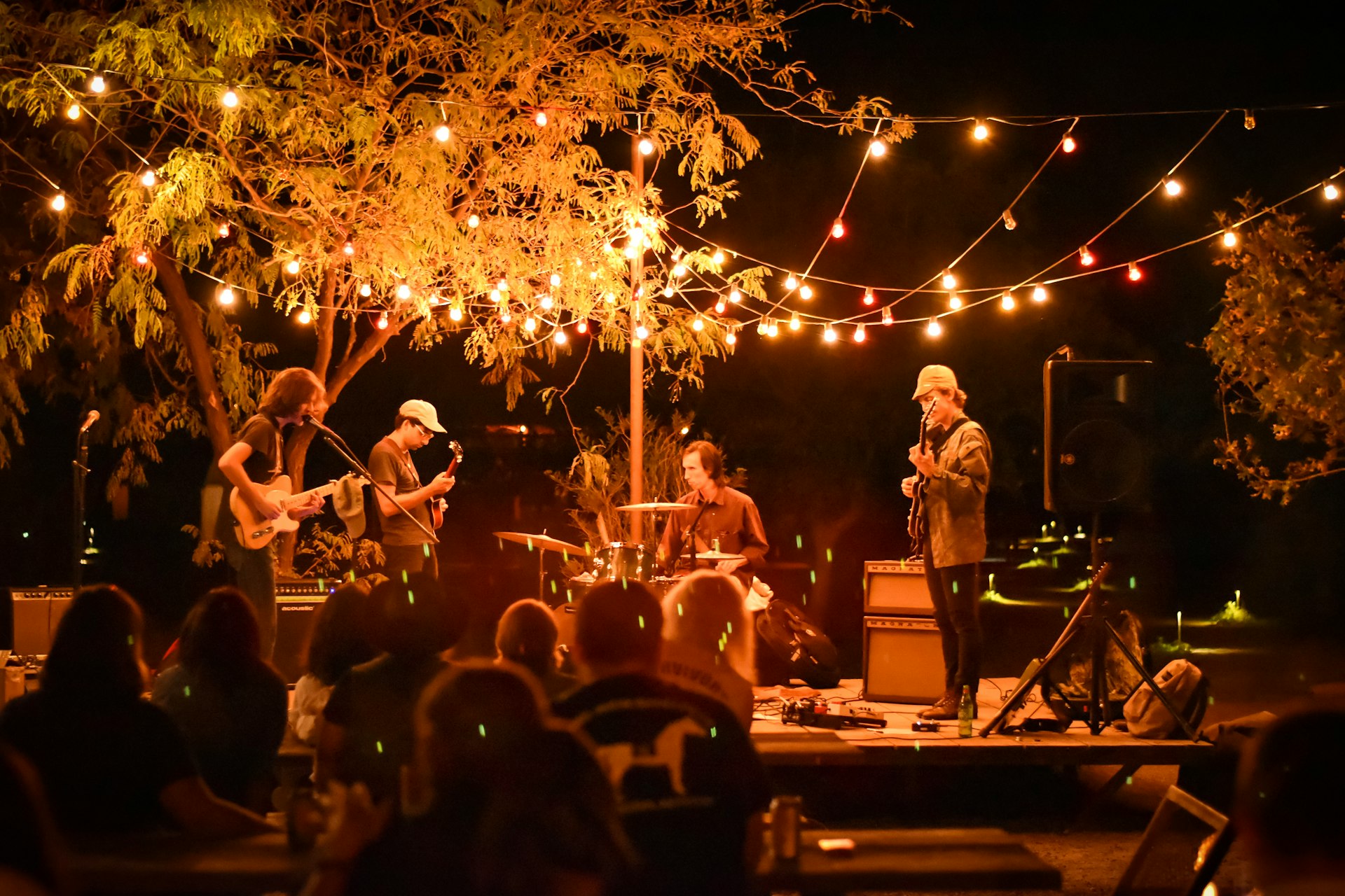 people gathering on concert during night time